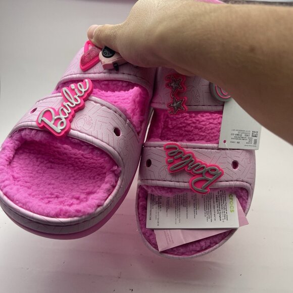 CROCS X BARBIE CLASSIC COZZZY SANDAL SIZE US 12 MENS NEW - Picture 6 of 10